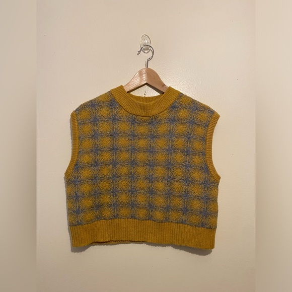 Zara Sweaters - Zara Mustard and Gray Knit Sweater Vest . Style 4760/100/305 Size S